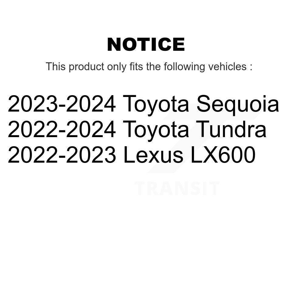 Positive Plus PPF-D2439 Rear Semi-Metallic Brake Pads for 2022-2024 Lexus LX600, Toyota Tundra, Toyota Sequoia