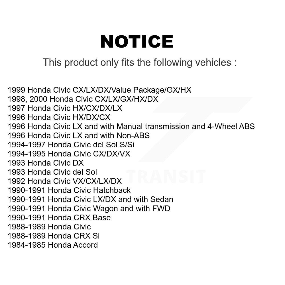 Positive Plus PPF-D273 Front Semi-Metallic Brake Pads for 1984-2000 Honda Accord, CRX, Civic, Civic del Sol