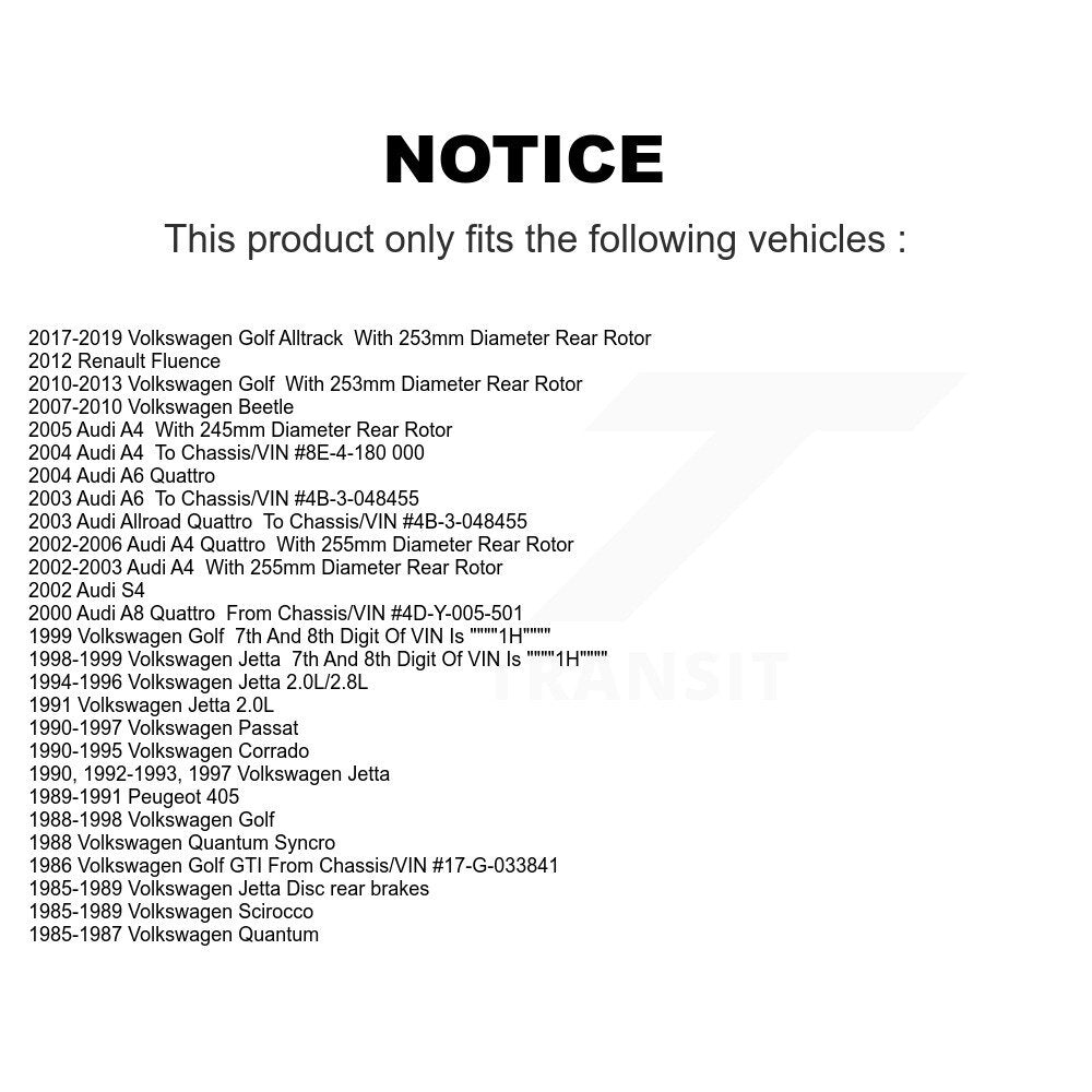 Positive Plus PPF-D340 Rear Semi-Metallic Brake Pads for 1985-2019 Volkswagen Jetta, Volkswagen Quantum and Select Vehicles