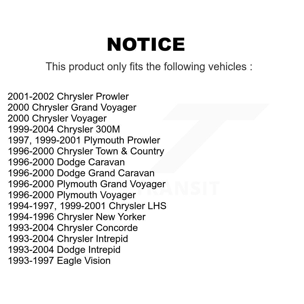 Positive Plus PPF-D591 Front Semi-Metallic Brake Pads for 1993-2004 Chrysler Concorde, Chrysler Intrepid and Select Vehicles