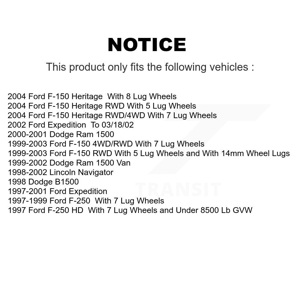Positive Plus PPF-D702 Front Semi-Metallic Brake Pads for 1997-2004 Ford Expedition, Ford F-250 and Select Vehicles
