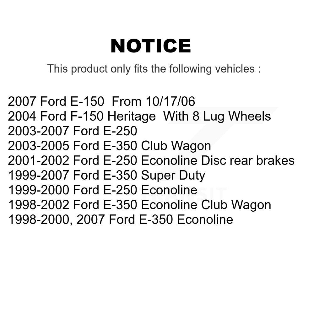 Positive Plus PPF-D802 Rear Semi-Metallic Brake Pads for 1998-2007 Ford E-350 Econoline, Ford E-350 Econoline Club Wagon and Select Vehicles