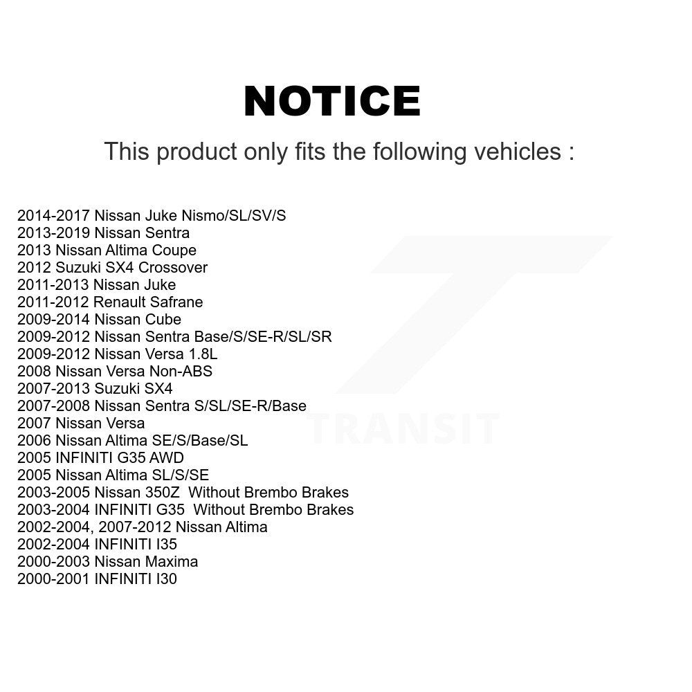 Positive Plus PPF-D815 Front Semi-Metallic Brake Pads for 2000-2019 INFINITI I30, Nissan Maxima and Select Vehicles