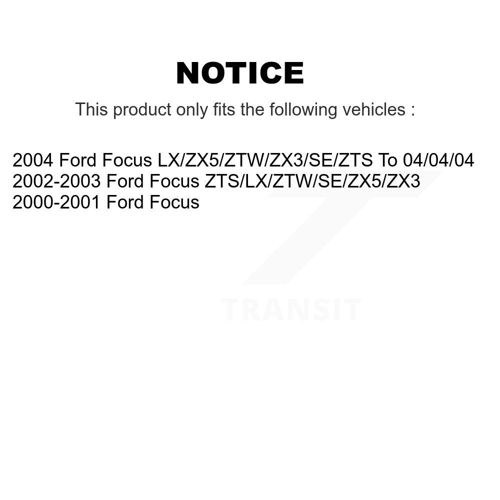 Positive Plus PPF-D816 Front Semi-Metallic Brake Pads for 2000-2004 Ford Focus
