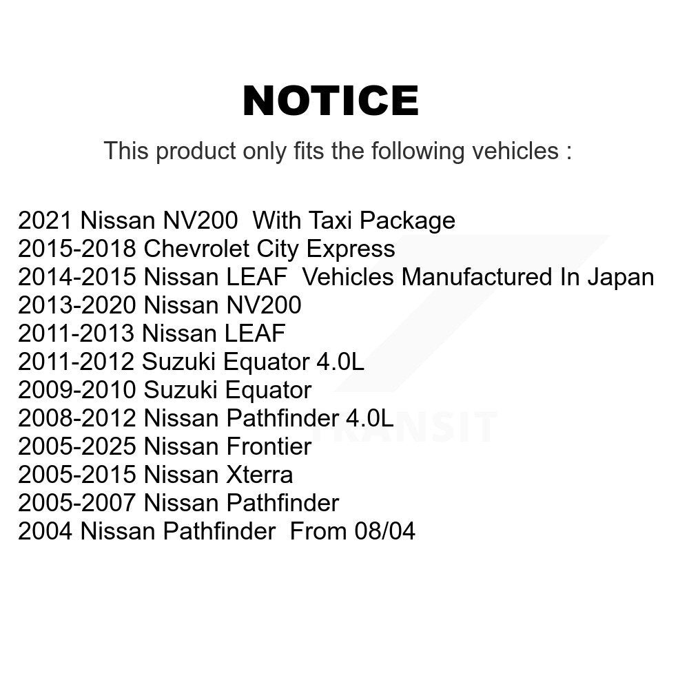 SIM SIM-1094 Front Semi-Metallic Brake Pads for 2004-2025 Nissan Pathfinder, Nissan Frontier and Select Vehicles
