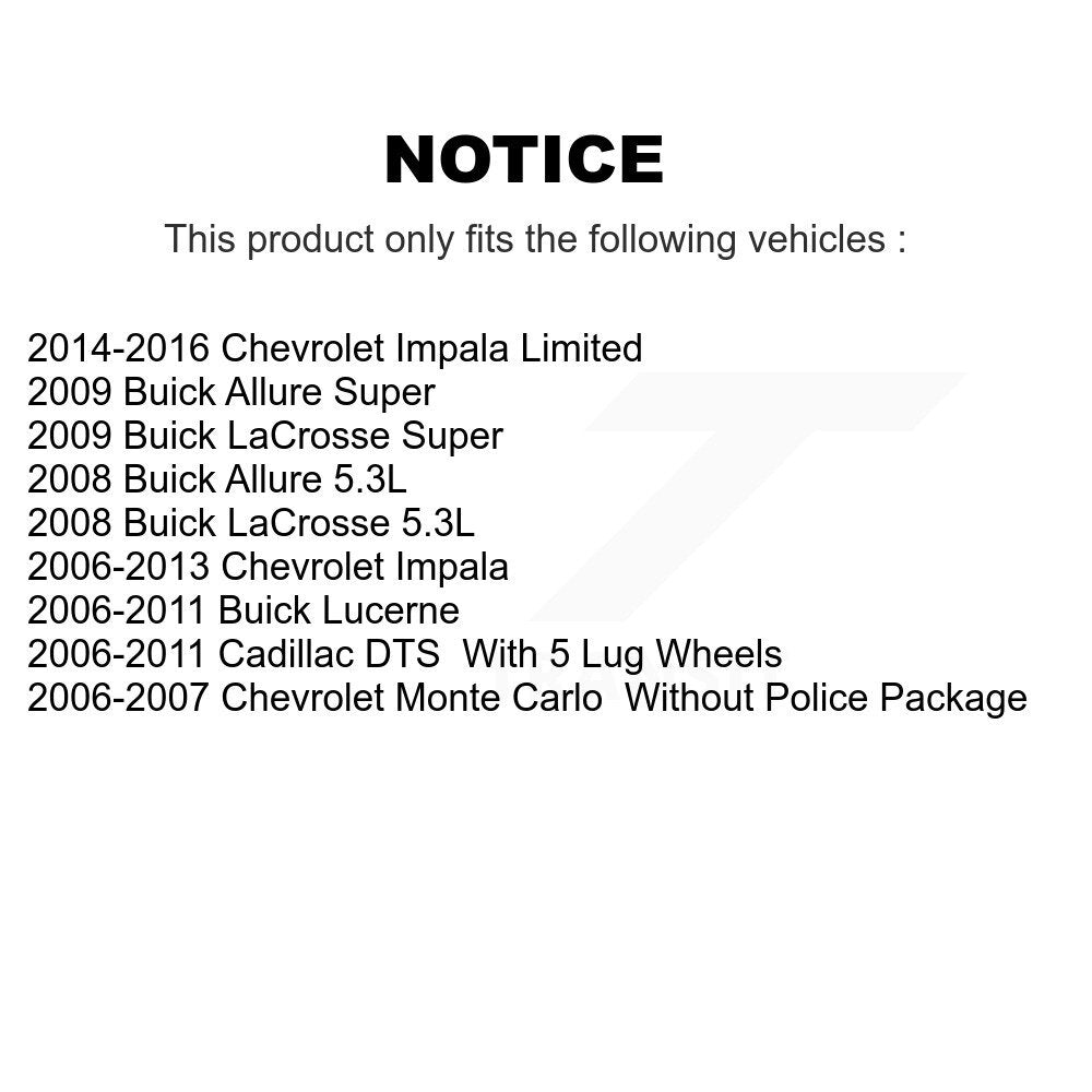 SIM SIM-1159 Front Semi-Metallic Brake Pads for 2006-2016 Buick Lucerne, Cadillac DTS and Select Vehicles