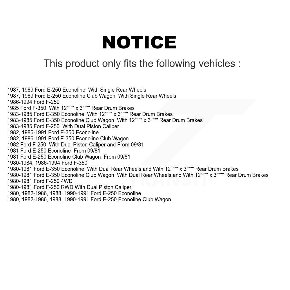 SIM SIM-120 Front Semi-Metallic Brake Pads for 1980-1994 Ford E-250 Econoline, Ford E-250 Econoline Club Wagon and Select Vehicles