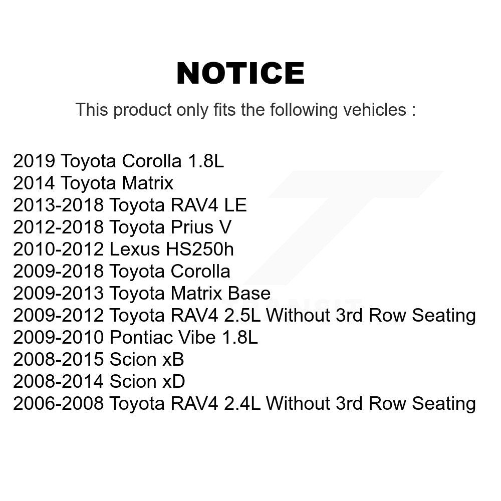 SIM SIM-1210 Front Semi-Metallic Brake Pads for 2006-2019 Toyota RAV4, Scion xB and Select Vehicles