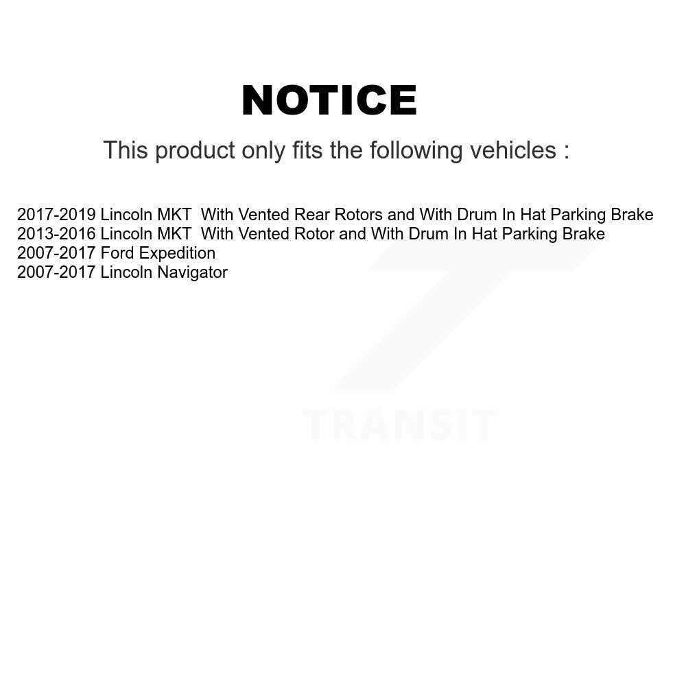 SIM SIM-1279 Rear Semi-Metallic Brake Pads for 2007-2019 Ford Expedition, Lincoln Navigator, Lincoln MKT