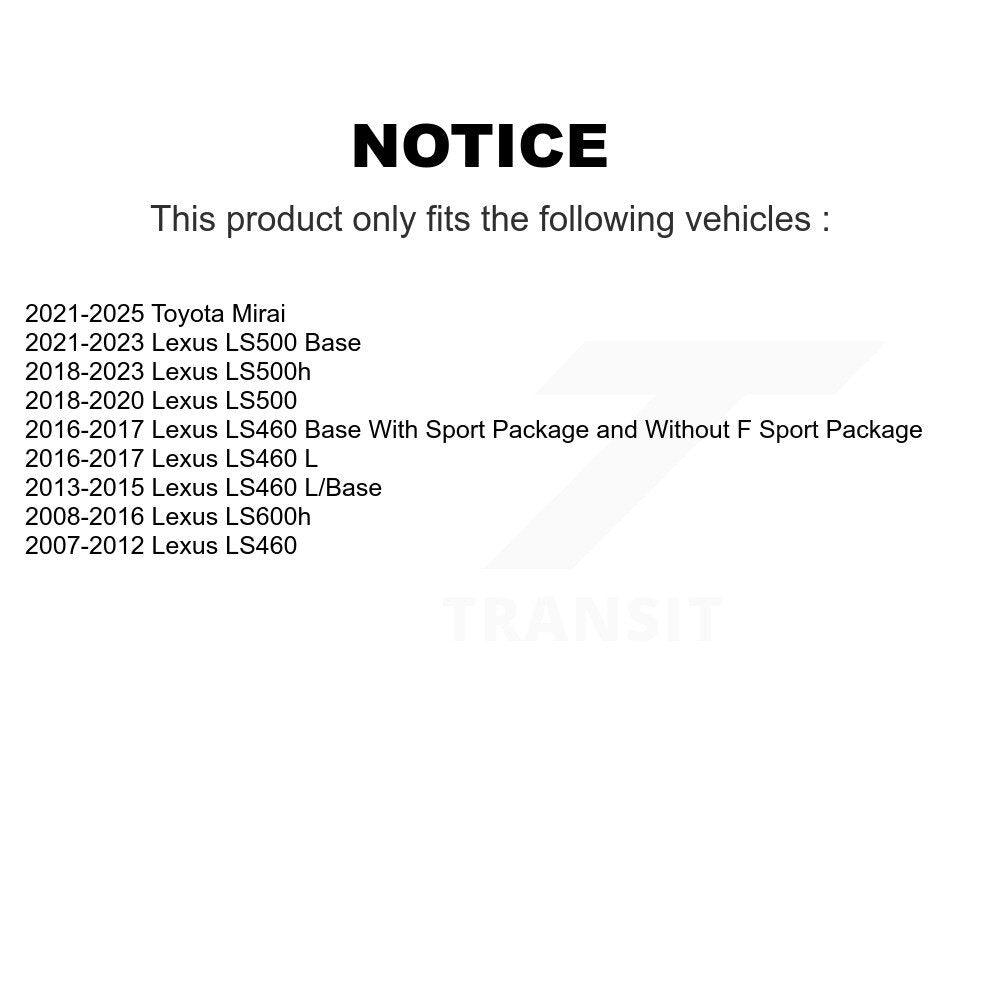 SIM SIM-1282 Front Semi-Metallic Brake Pads for 2007-2025 Lexus LS460, Lexus LS600h and Select Vehicles