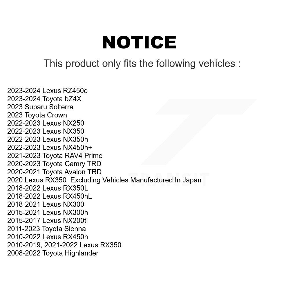 SIM SIM-1324 Front Semi-Metallic Brake Pads for 2008-2024 Toyota Highlander, Lexus RX350 and Select Vehicles