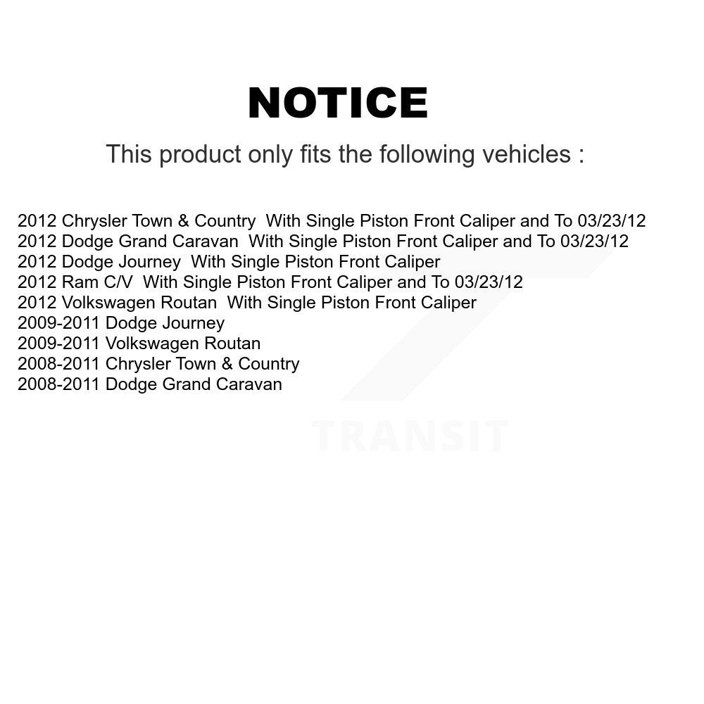 SIM SIM-1326 Rear Semi-Metallic Brake Pads for 2008-2012 Chrysler Town & Country, Dodge Grand Caravan and Select Vehicles
