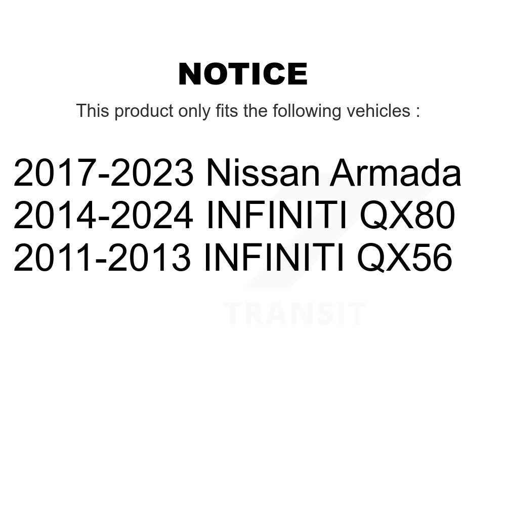 SIM SIM-1510 Rear Semi-Metallic Brake Pads for 2011-2024 INFINITI QX56, INFINITI QX80, Nissan Armada