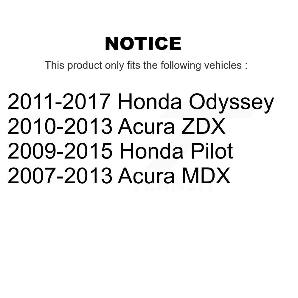 SIM SIM-1585 Rear Semi-Metallic Brake Pads for 2007-2017 Acura MDX, Honda Pilot and Select Vehicles