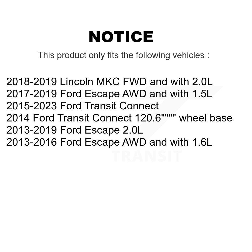 SIM SIM-1645 Front Semi-Metallic Brake Pads for 2013-2023 Ford Escape, Ford Transit Connect, Lincoln MKC