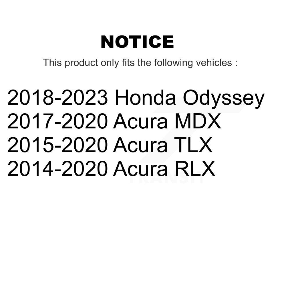 SIM SIM-1698 Rear Semi-Metallic Brake Pads for 2014-2023 Acura RLX, Acura TLX and Select Vehicles