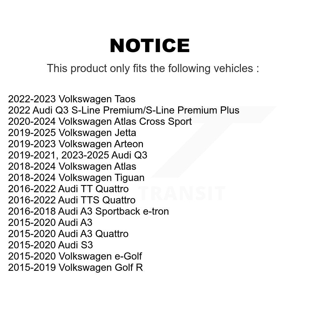 SIM SIM-1761 Rear Semi-Metallic Brake Pads for 2015-2025 Audi A3, Audi A3 Quattro and Select Vehicles