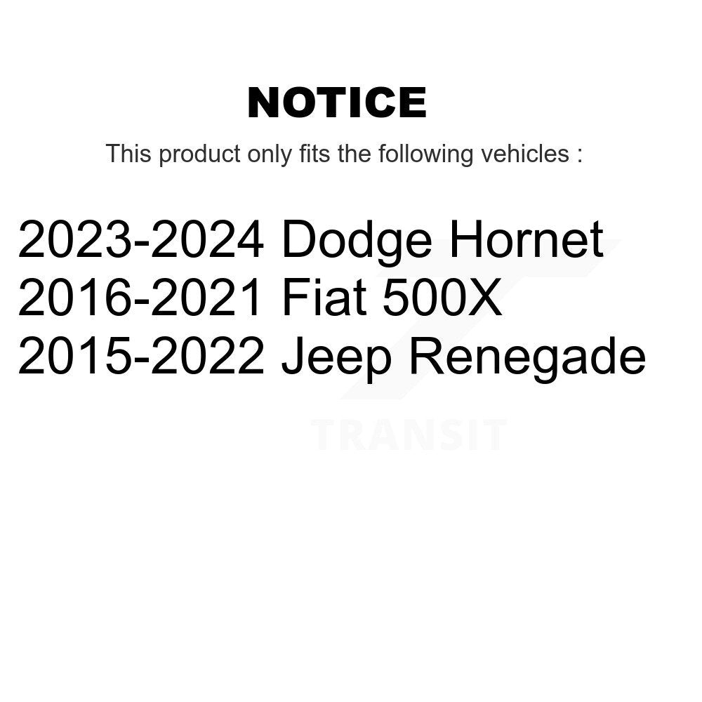 SIM SIM-1809 Rear Semi-Metallic Brake Pads for 2015-2024 Jeep Renegade, Fiat 500X, Dodge Hornet