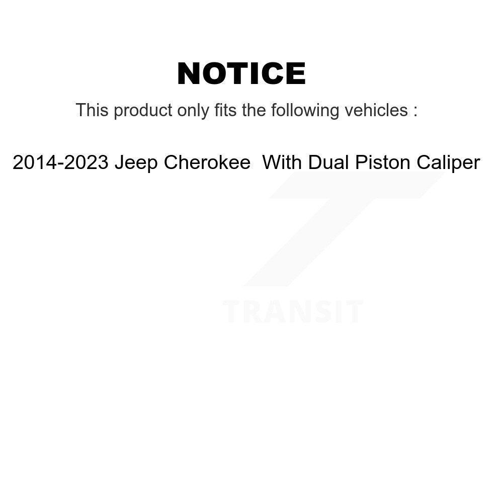 SIM SIM-1843 Front Semi-Metallic Brake Pads for 2014-2023 Jeep Cherokee