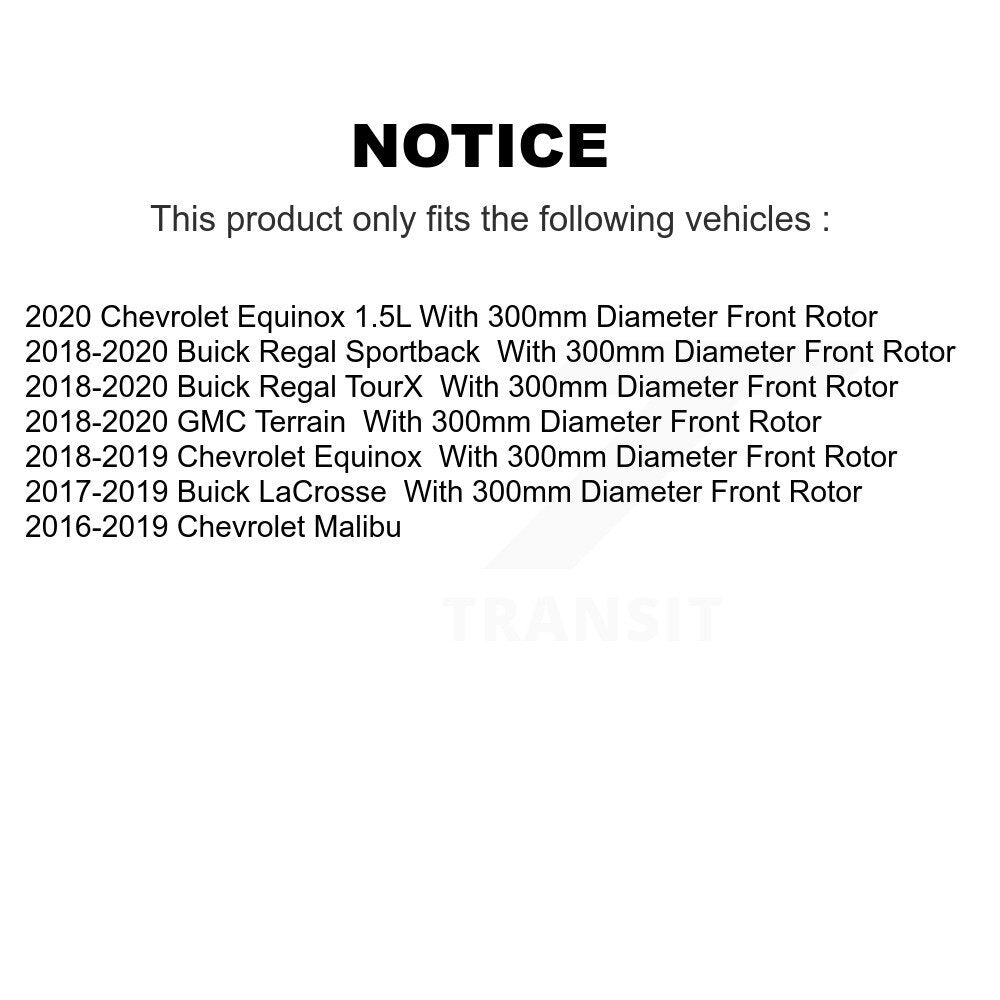 SIM SIM-1913 Front Semi-Metallic Brake Pads for 2016-2020 Chevrolet Malibu, Buick LaCrosse and Select Vehicles