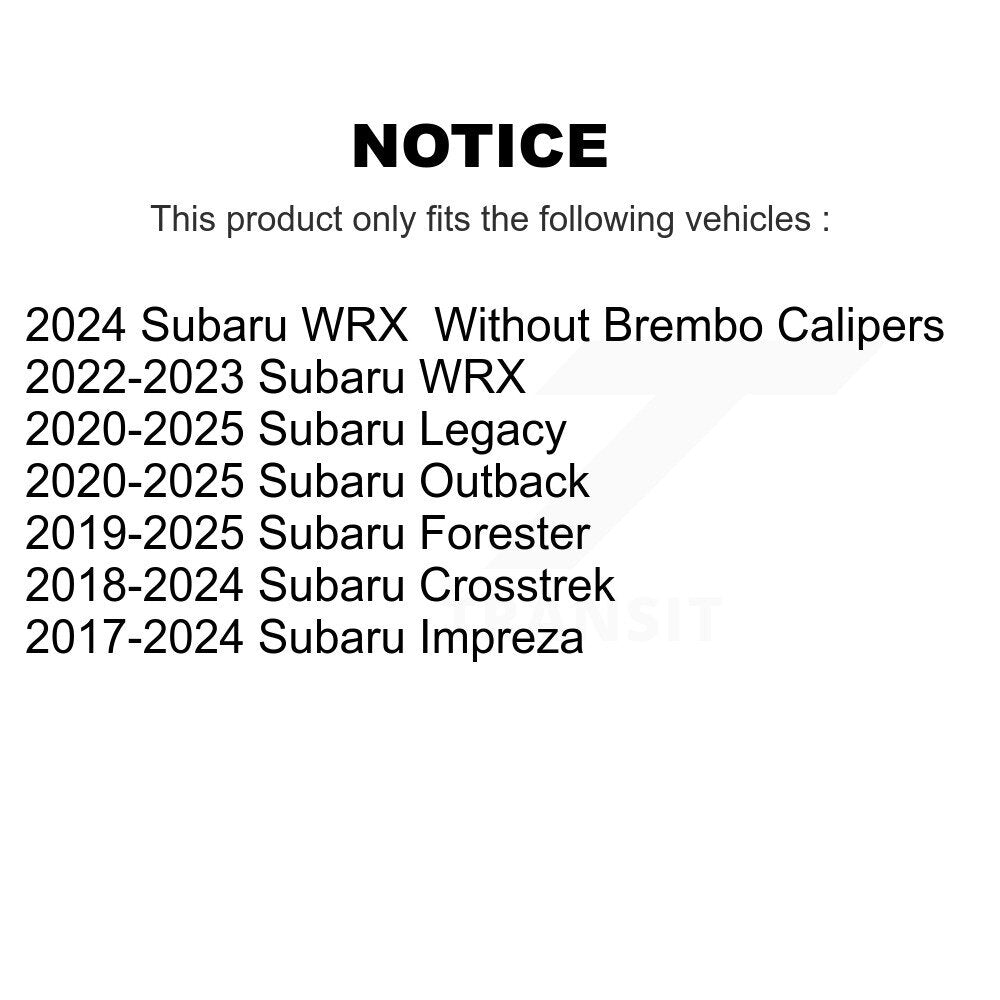SIM SIM-2045 Front Semi-Metallic Brake Pads for 2017-2025 Subaru Impreza, Subaru Crosstrek and Select Vehicles