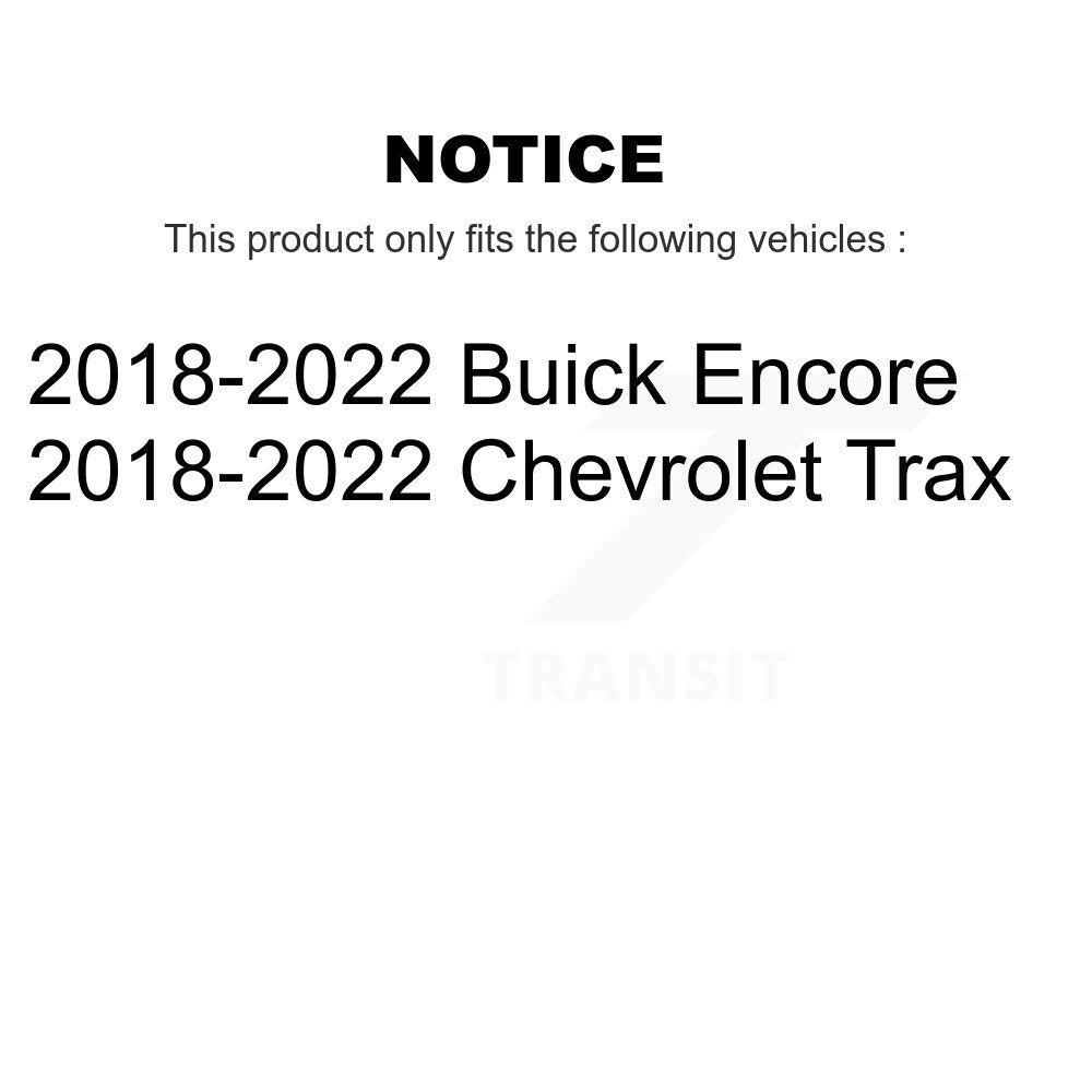 SIM SIM-2168 Rear Semi-Metallic Brake Pads for 2018-2022 Buick Encore, Chevrolet Trax