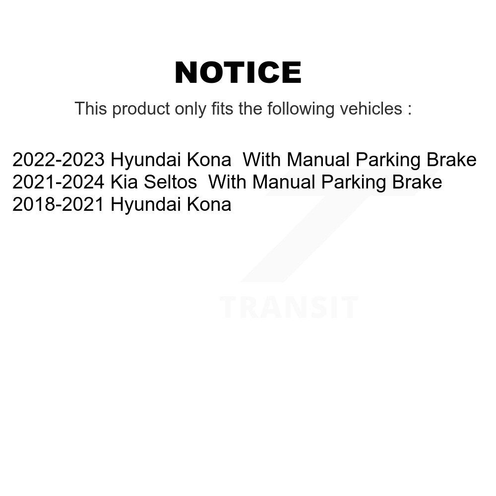 SIM SIM-2188 Rear Semi-Metallic Brake Pads for 2018-2024 Hyundai Kona, Kia Seltos