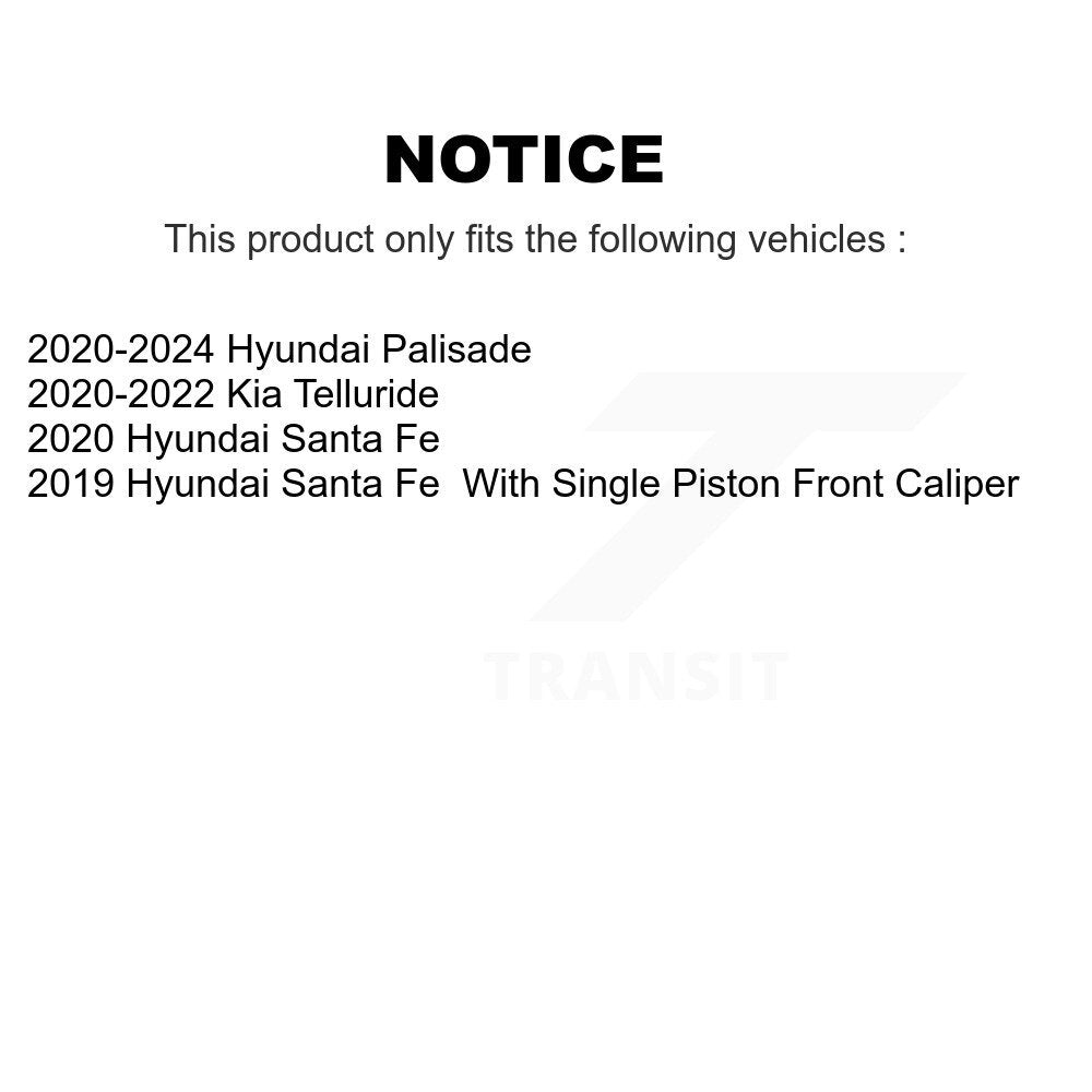 SIM SIM-2199 Rear Semi-Metallic Brake Pads for 2019-2024 Hyundai Santa Fe, Hyundai Palisade, Kia Telluride