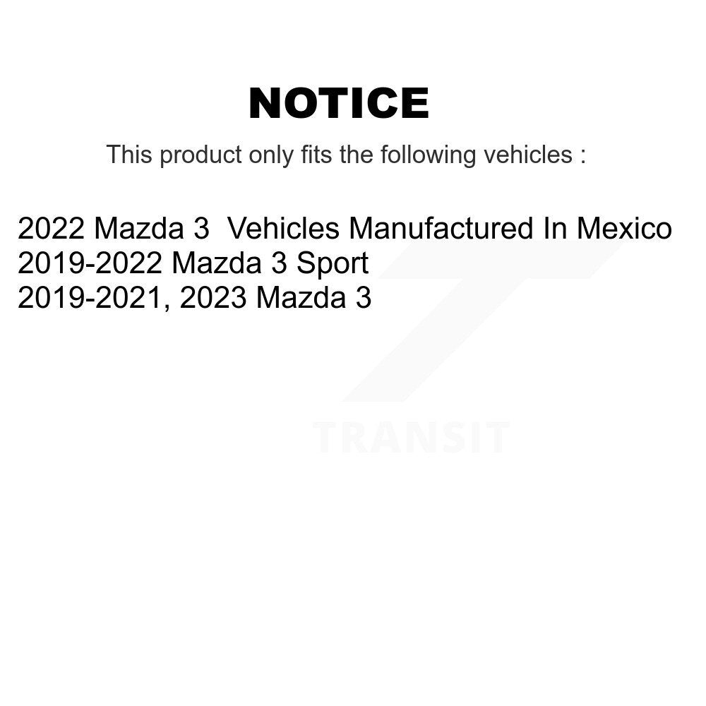 SIM SIM-2218 Front Semi-Metallic Brake Pads for 2019-2023 Mazda 3, 3 Sport