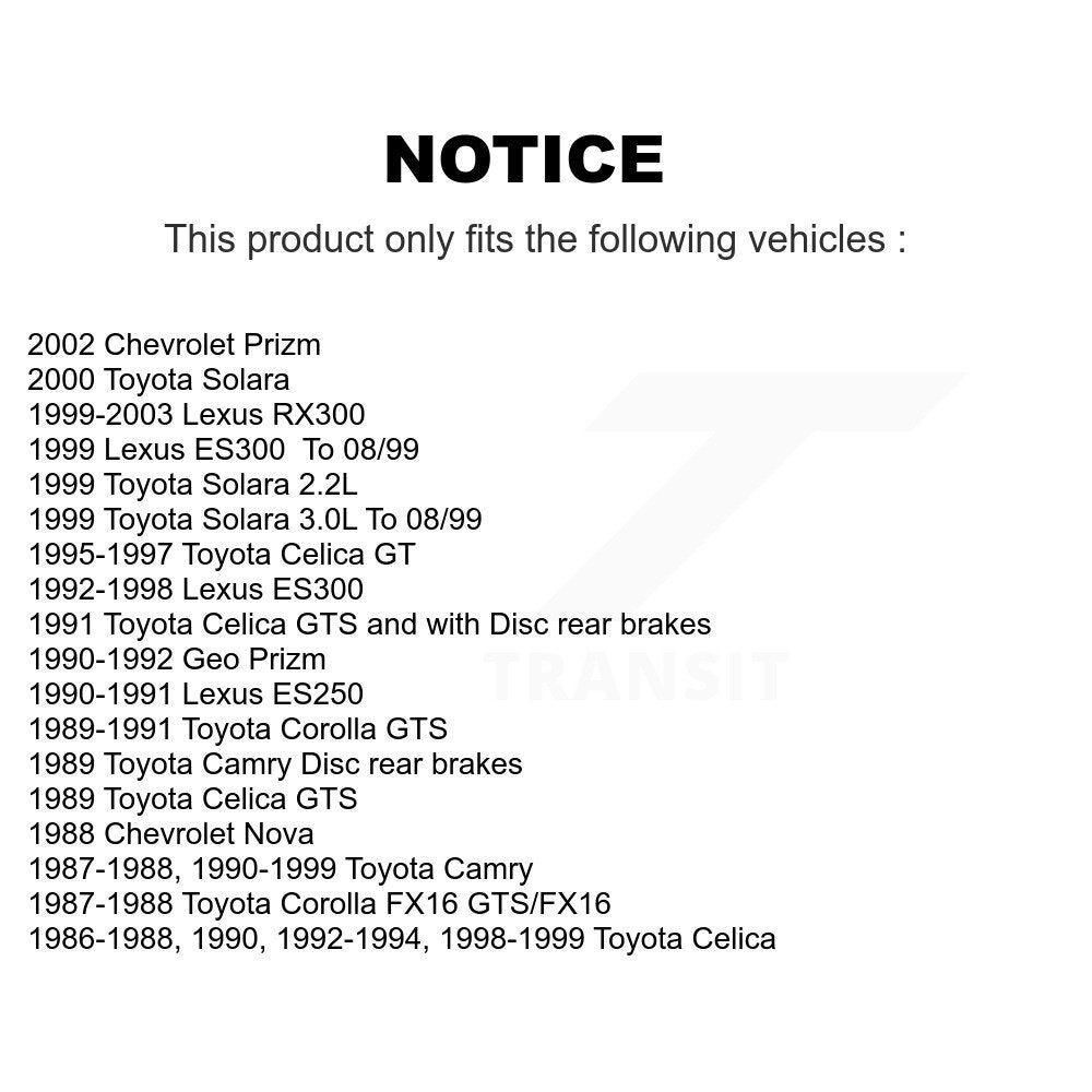 SIM SIM-325 Rear Semi-Metallic Brake Pads for 1986-2003 Toyota Celica, Toyota Camry and Select Vehicles