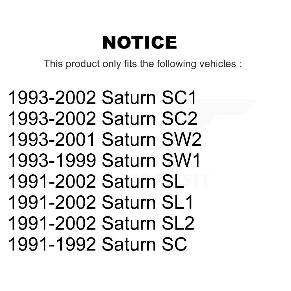SIM SIM-507 Front Semi-Metallic Brake Pads for 1991-2002 Saturn SC, Saturn SL and Select Vehicles