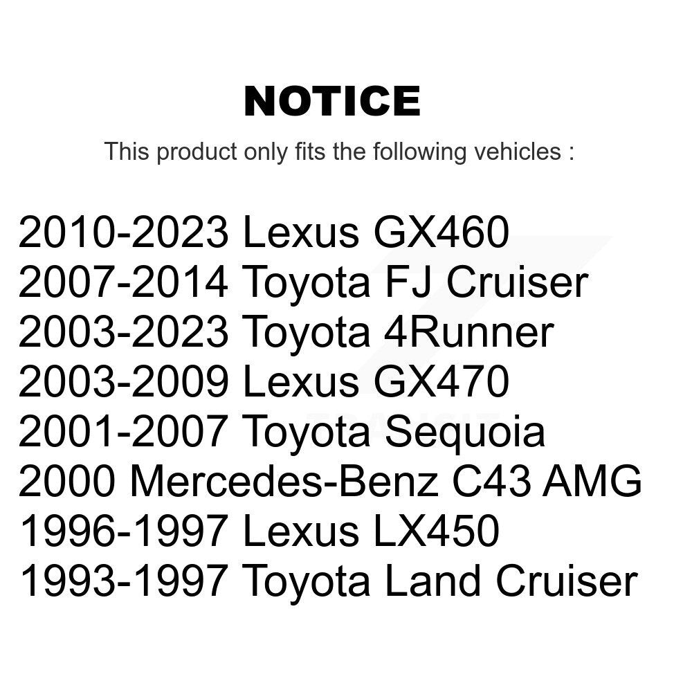SIM SIM-606 Rear Semi-Metallic Brake Pads for 1993-2023 Toyota Land Cruiser, Lexus LX450 and Select Vehicles