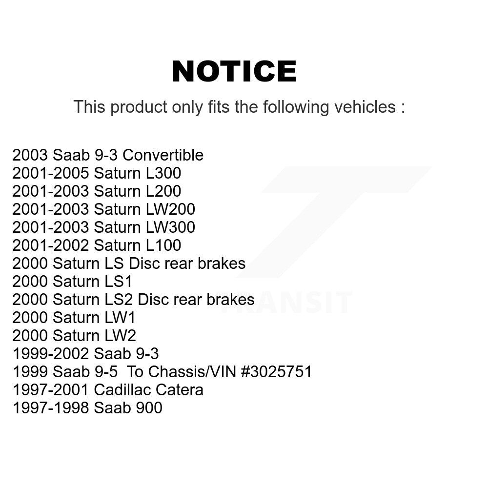 SIM SIM-709A Rear Semi-Metallic Brake Pads for 1997-2005 Cadillac Catera, Saab 900 and Select Vehicles