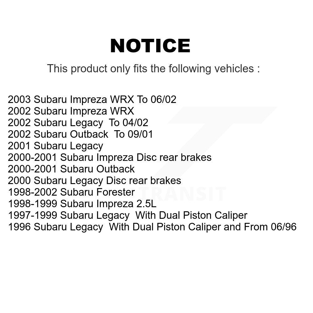 SIM SIM-721 Front Semi-Metallic Brake Pads for 1996-2003 Subaru Legacy, Forester, Impreza, Outback