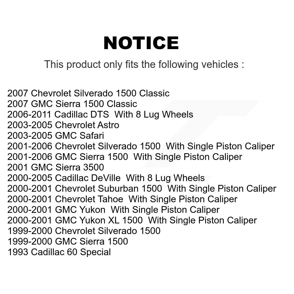 SIM SIM-792 Rear Semi-Metallic Brake Pads for 1993-2011 Cadillac 60 Special, Chevrolet Silverado 1500 and Select Vehicles