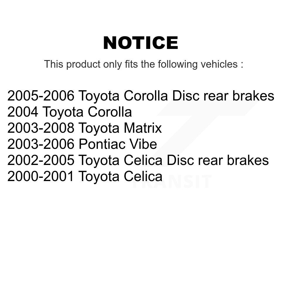 SIM SIM-823 Rear Semi-Metallic Brake Pads for 2000-2008 Toyota Celica, Pontiac Vibe and Select Vehicles