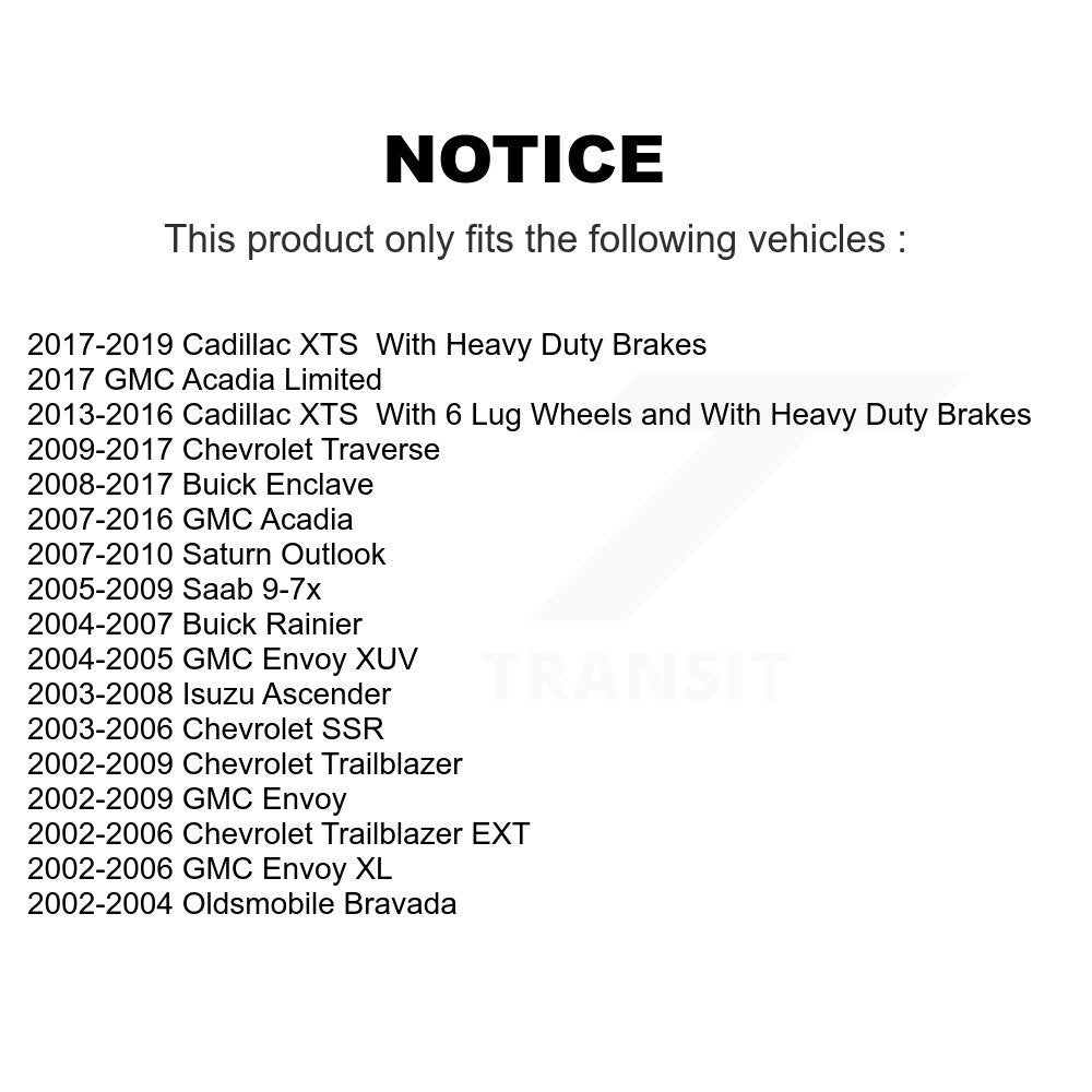 SIM SIM-883 Rear Semi-Metallic Brake Pads for 2002-2019 Chevrolet Trailblazer, Chevrolet Trailblazer EXT and Select Vehicles