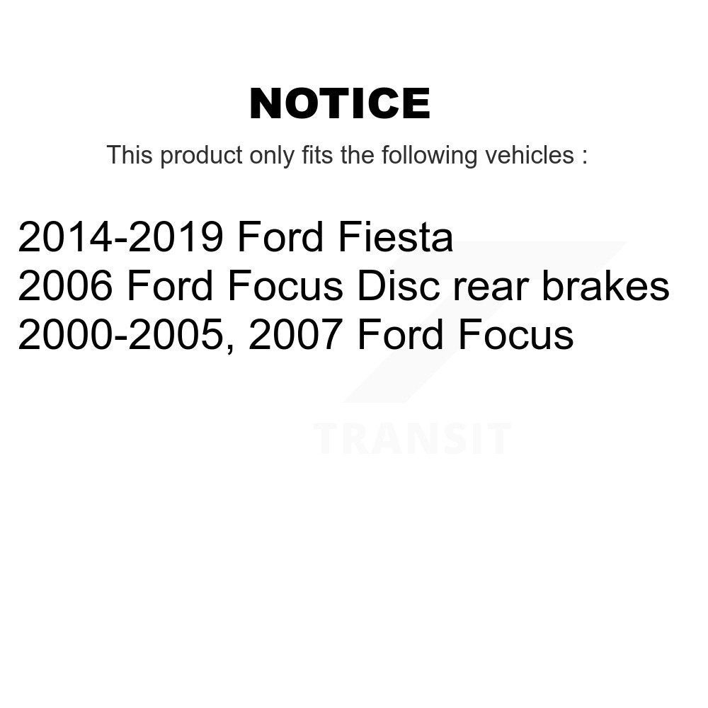 SIM SIM-886 Rear Semi-Metallic Brake Pads for 2000-2019 Ford Focus, Fiesta