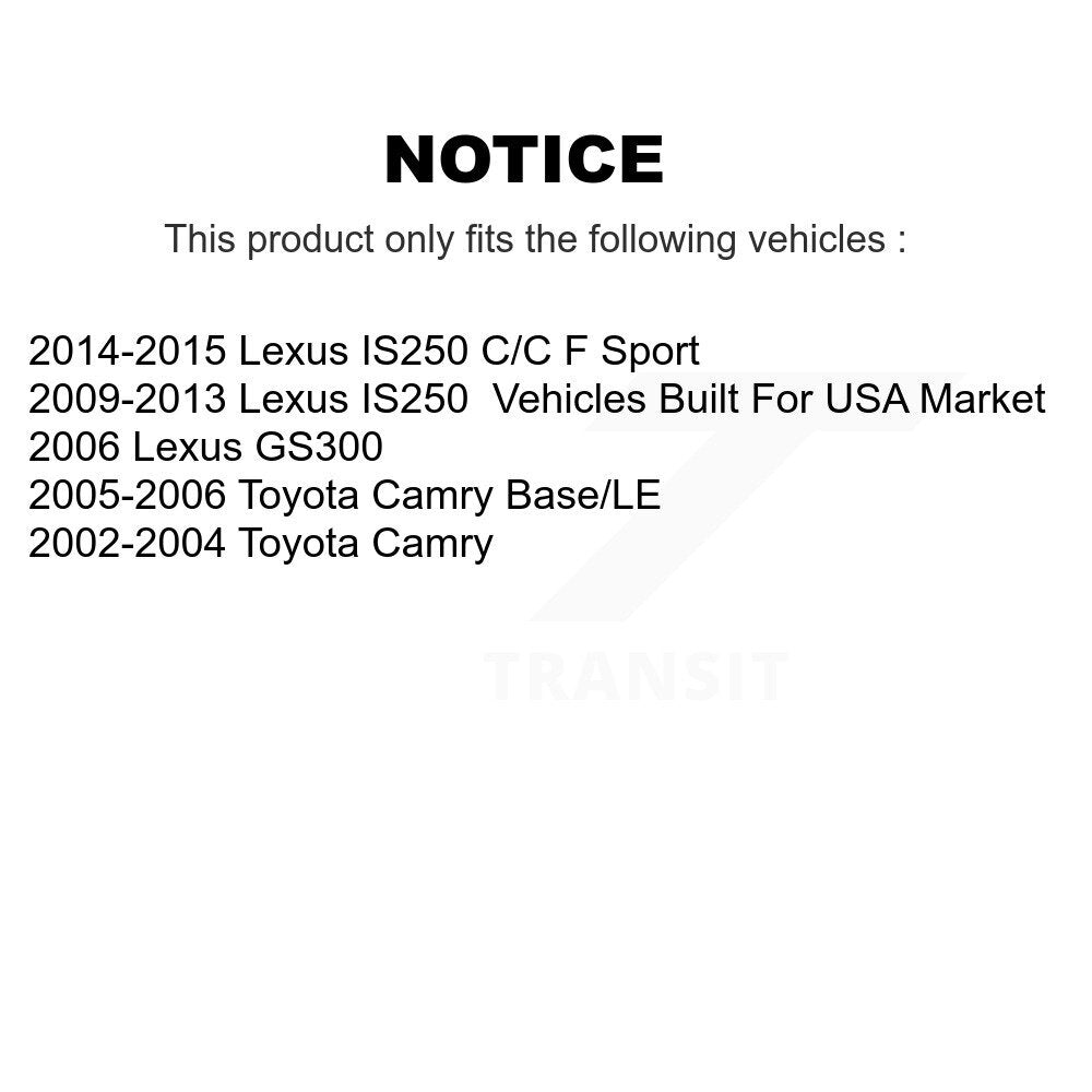 SIM SIM-908 Front Semi-Metallic Brake Pads for 2002-2015 Toyota Camry, Lexus GS300, Lexus IS250
