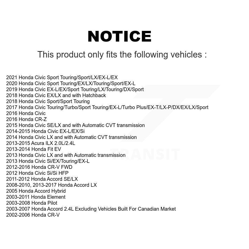 SIM SIM-914 Front Semi-Metallic Brake Pads for 2002-2021 Honda CR-V, Honda Accord and Select Vehicles