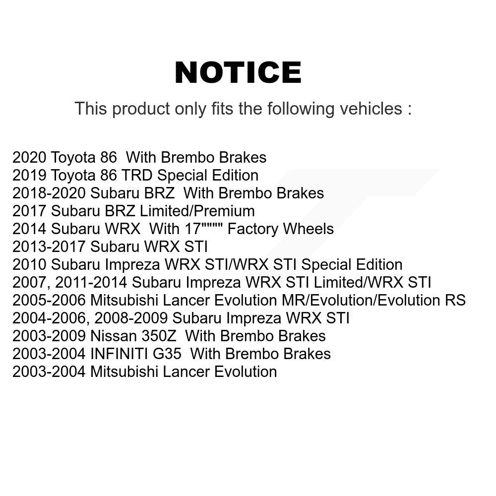 SIM SIM-961 Rear Semi-Metallic Brake Pads for 2003-2020 INFINITI G35, Mitsubishi Lancer and Select Vehicles