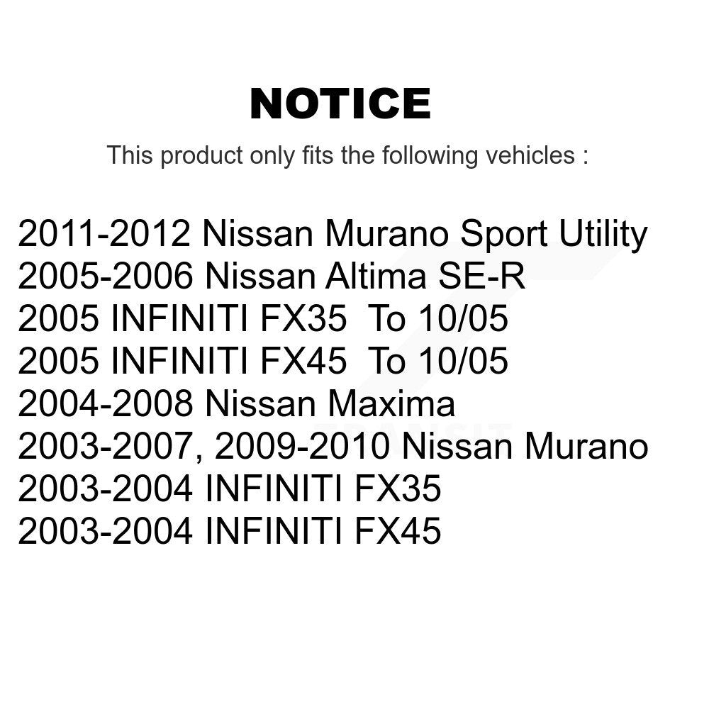 SIM SIM-969 Front Semi-Metallic Brake Pads for 2003-2012 INFINITI FX35, INFINITI FX45 and Select Vehicles