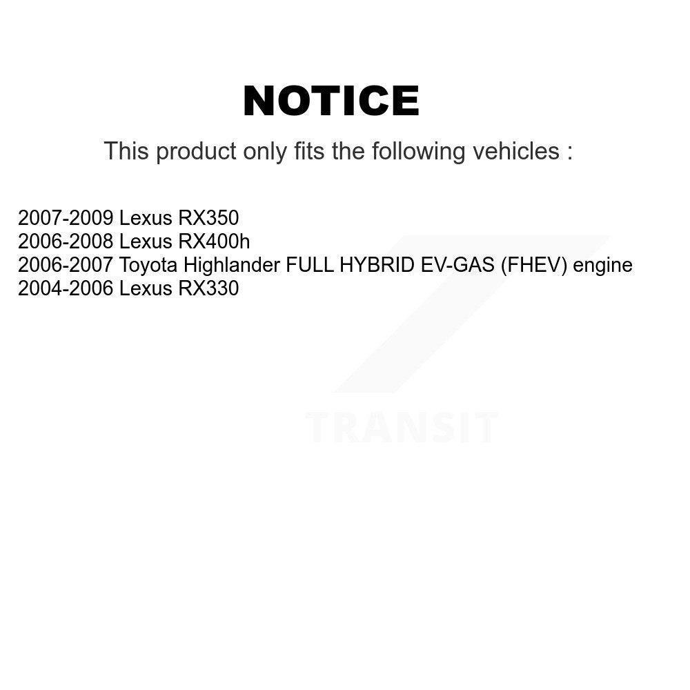 TEC TEC-1005 Front Ceramic Brake Pads for 2004-2009 Lexus RX330, Lexus RX400h and Select Vehicles