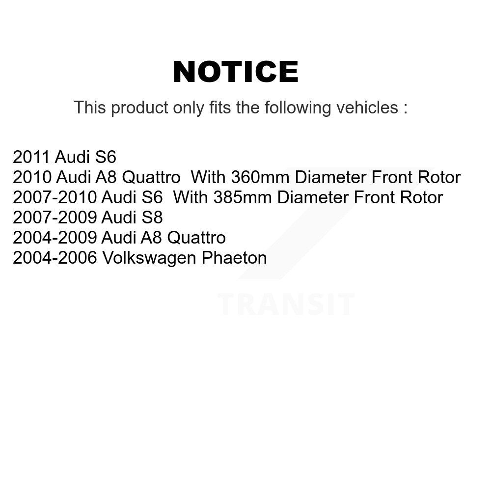 TEC TEC-1024 Front Ceramic Brake Pads for 2004-2011 Audi A8 Quattro, Volkswagen Phaeton and Select Vehicles