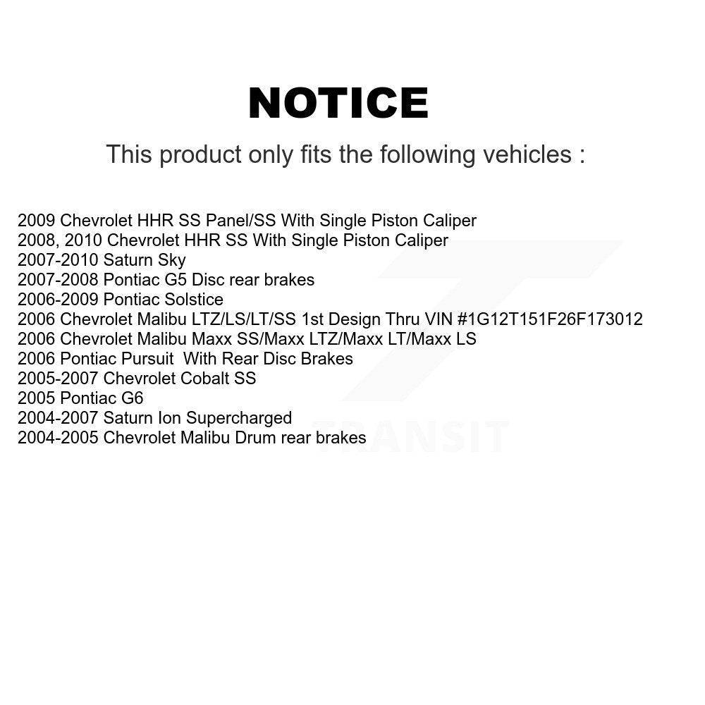 TEC TEC-1028 Front Ceramic Brake Pads for 2004-2010 Chevrolet Malibu, Saturn Ion and Select Vehicles