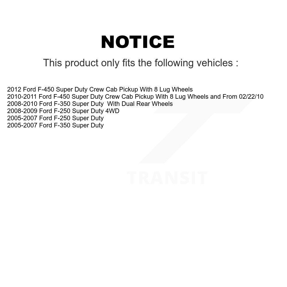 TEC TEC-1069 Front Ceramic Brake Pads for 2005-2012 Ford F-250 Super Duty, F-350 Super Duty, F-450 Super Duty