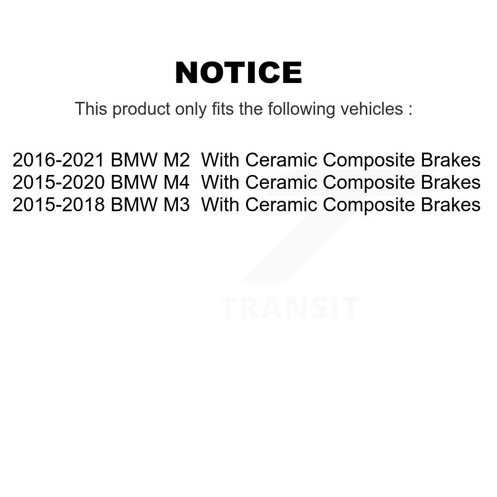 TEC TEC-1155 Rear Ceramic Brake Pads for 2015-2021 BMW M3, M4, M2