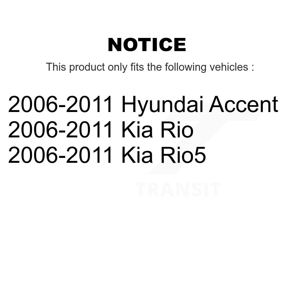 TEC TEC-1156 Front Ceramic Brake Pads for 2006-2011 Hyundai Accent, Kia Rio, Kia Rio5