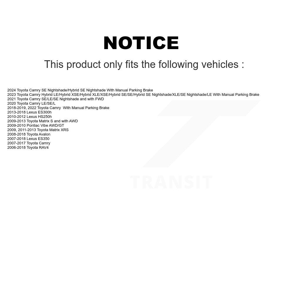 TEC TEC-1212 Rear Ceramic Brake Pads for 2006-2024 Toyota RAV4, Lexus ES350 and Select Vehicles