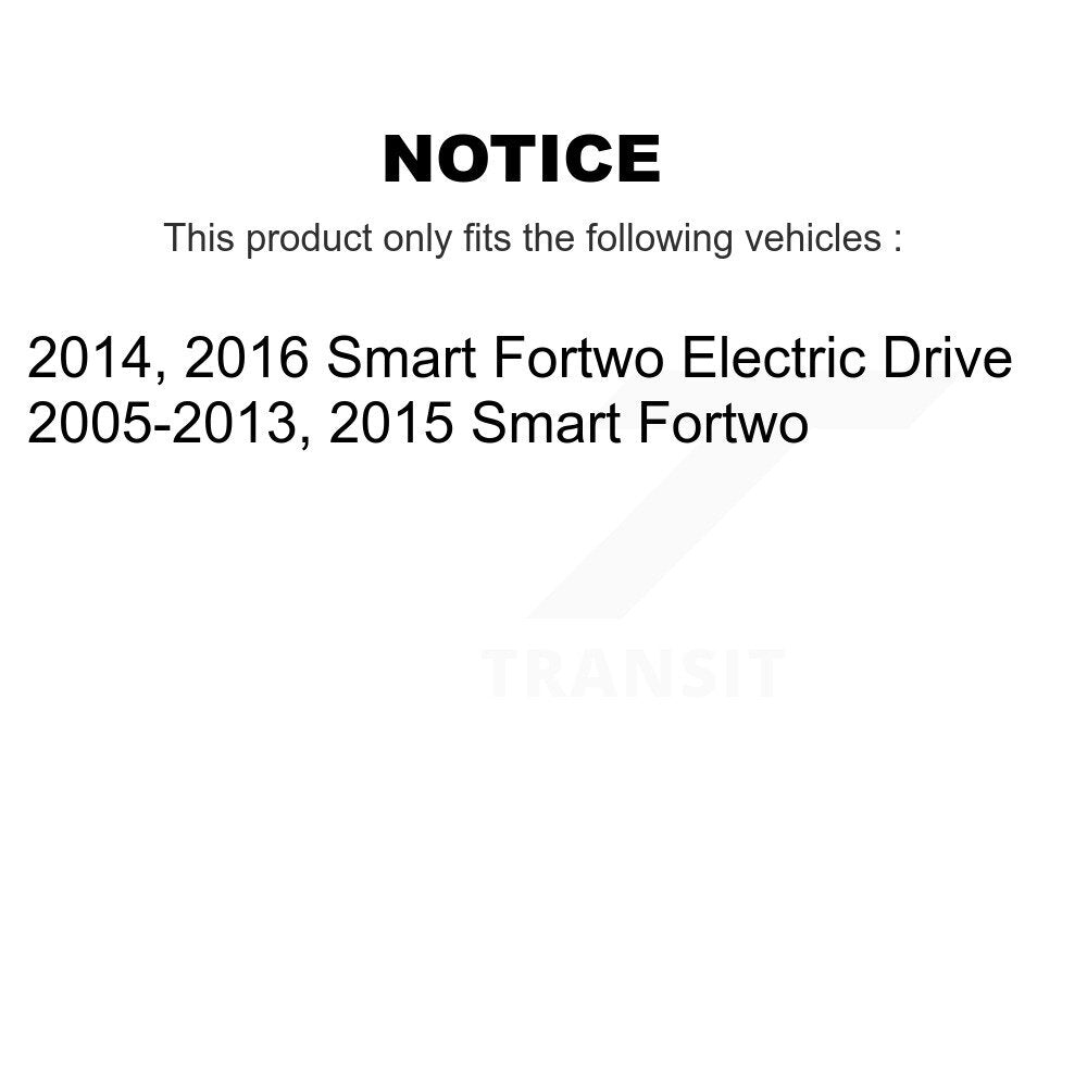 TEC TEC-1252 Front Ceramic Brake Pads for 2005-2016 Smart Fortwo
